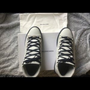Balenciaga White and Black Sneakers